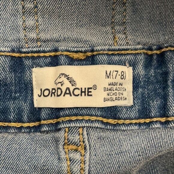 Jordache Denim Dip Dye Overall Shortalls Girl's Size M (7-8) Casual Boho - Picture 2 of 14